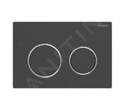 Geberit Omega20 - Bedieningsplaat, Mat Zwart/glanzend Chroom 115.085.14.1