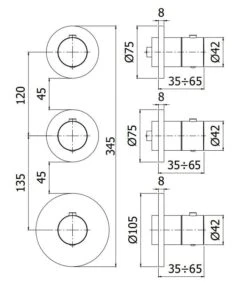 Paffoni Modular Box - Thermostatische Inbouwkraan, Voor 2 Uitgangen, Geborsteld Goud MDE018HGSP -Geberit Winkel 0f65ada631787f6e005b9ec2