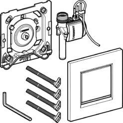 Geberit Spoelsystemen - Urinoirstuursysteem Met Pneumatische Spoelactivering, Bedieningsplaat Type 30, Glanzend Chroom/mat Chroom 116.017.KH.1 -Geberit Winkel 1c701bdf12779da99d3125b7