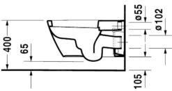 Duravit Starck 2 - Wandcloset Voor Bidet Wc Bril SensoWash, Met WonderGliss, Alpine Wit 25335900001 -Geberit Winkel 29c018840c454a0387d194c6