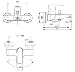 Ideal Standard Connect Air - Badkraan, Brushed Gold A7033A2 -Geberit Winkel 2ef75687b7755d9ab3b9c97b