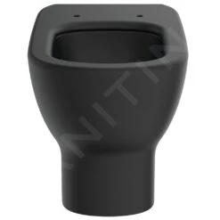 Ideal Standard Tesi - Staand Toilet, Horizontale Afvoer, AquaBlade, Zwart T0077V3 -Geberit Winkel 32084acb7275734e92104bde