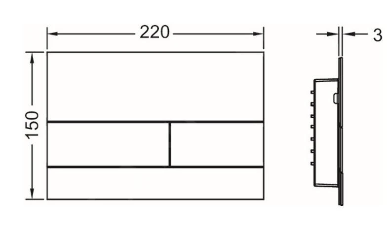 Tece TECEsquare - Bedieningsplaat, Mat Zwart 9240833 4 Tece TECEsquare - Bedieningsplaat, Mat Zwart 9240833 - Afbeelding 2