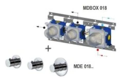 Paffoni Modular Box - Thermostatische Inbouwkraan, Voor 2 Uitgangen, Geborsteld Goud MDE018HGSP -Geberit Winkel 50f1ae55d37ec1970fb909b1