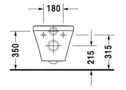 Duravit DuraStyle - Wandcloset, Rimless, Wit 2542090000 -Geberit Winkel 57b46c8631d76e291abecd7f