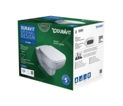 Duravit D-Code - Wandcloset, Rimless, SoftClose Wc Bril, Alpine Wit 45700900A1 -Geberit Winkel 5f851af4c078b0781a2aac15