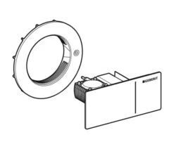 Geberit Omega70 - Bedieningsplaat, Glas/zand Grijs 115.083.JL.1 -Geberit Winkel 6afc045439a5c171f19768c8