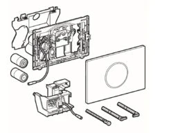 Geberit Sigma10 - Bedieningsplaat, Elektronisch, Dual Flush Spoeling, Batterij, Glanzend Chroom/mat Chroom 115.908.KH.1 -Geberit Winkel 6e752ff550d869233c9fb1d7
