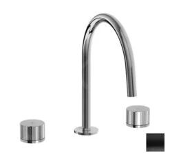 Paffoni Jo - Wastafelkraan Met Draaibare Uitloop, Mat Zwart JO052NO