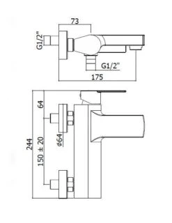 Paffoni Tango - Badkraan, Chroom TA022CR -Geberit Winkel 6ff1bf91e1de003133924d57