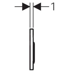Geberit Omega20 - OMEGA 20 Bedieningsplaat, Zwart/glanzend Chroom 115.085.KM.1 -Geberit Winkel 70f6181a1d98aefcc8f0cb13 1