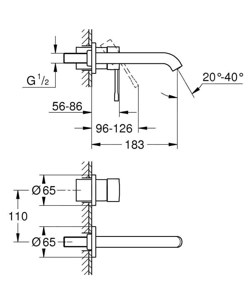Grohe Essence - 2-gats Wastafelkraan M, Grafiet Donker, Geborsteld 19408AL1 4 Grohe Essence - 2-gats Wastafelkraan M, Grafiet Donker, Geborsteld 19408AL1 - Afbeelding 2