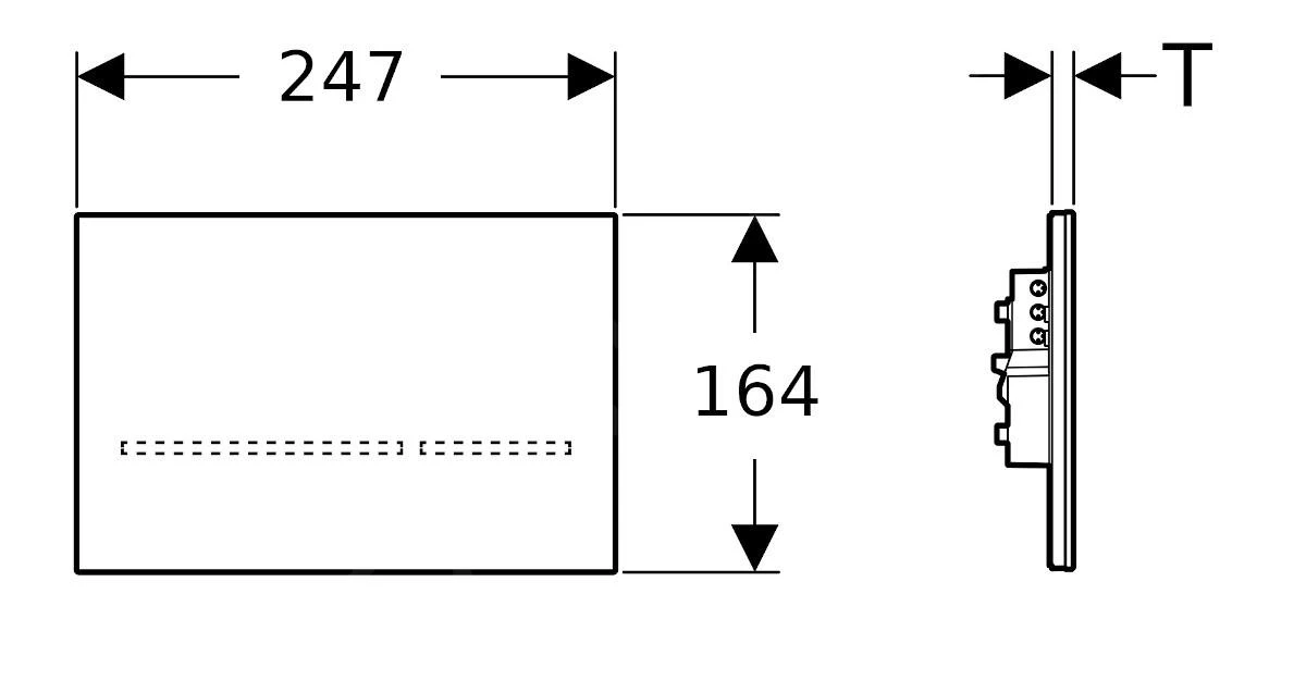 Geberit Sigma80 - Bedieningsplaat, Touch Free, Dual Flush Spoeling, Netvoeding, Spiegelglas 116.092.SM.1 4 Geberit Sigma80 - Bedieningsplaat, Touch Free, Dual Flush Spoeling, Netvoeding, Spiegelglas 116.092.SM.1 - Afbeelding 2