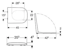 Geberit Smyle - Wc Bril, Softclose, Wit 500.980.01.1 -Geberit Winkel 8d10f0de686f2a7f7f3ddf0f 1