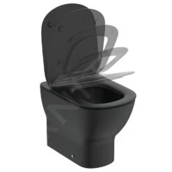 Ideal Standard Tesi - Staand Toilet, Horizontale Afvoer, AquaBlade, Zwart T0077V3 -Geberit Winkel 8fec6be25468b040d48454bb