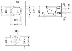 Duravit ME By Starck - Wandcloset, Rimless, Met HygieneGlaze, Alpine Wit 2529092000 -Geberit Winkel 94d7019d25c10af93dbeb642