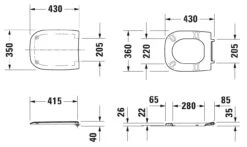 Duravit D-Code - WC-zitting Voor Compact Toiletpot, Alpine Wit 0067310099 -Geberit Winkel ab9c56aa2c562f495243e550