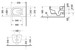 Duravit ME By Starck - Hangend Toilet, Met HygieneGlaze, Wit/mat Wit 2528099000 -Geberit Winkel ae8f828c8b2ea4354c1c5926