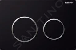 Geberit Omega20 - OMEGA 20 Bedieningsplaat, Zwart/glanzend Chroom 115.085.KM.1