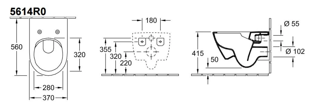 Villeroy & Boch Subway 2.0 - Wandcloset, DirectFlush, CeramicPlus, Alpine Wit 5614R0R1 4 Villeroy & Boch Subway 2.0 - Wandcloset, DirectFlush, CeramicPlus, Alpine Wit 5614R0R1 - Afbeelding 2