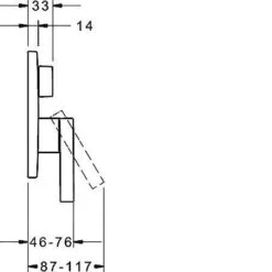 Hansa Loft - Inbouw Badkraan, Met Omstelkraan Voor 2 Functies, Chroom 87723003 -Geberit Winkel b8619bfe944941f9009af32d