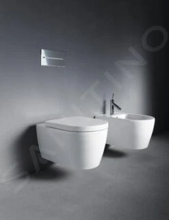 Duravit ME By Starck - Hangend Toilet, Met HygieneGlaze, Wit/mat Wit 2528099000 -Geberit Winkel c1917f4243a0cefc58d0fda1