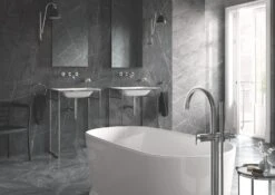 Grohe Atrio - Vrijstaande Badkraan, Met Draaibare Uitloop, Supersteel 25044DC3 -Geberit Winkel c551d60026a5006a5009cbaf