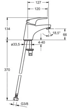 Hansa Mix - Wastafelkraan, Chroom 01162283 -Geberit Winkel cb3f51953e5b9d520484a62b