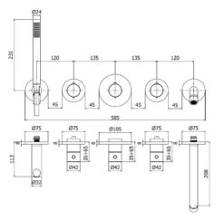 Paffoni Modular Box - Thermostatische Inbouwkraan, Voor 2 Uitgangen, Geborsteld Goud MDE001HGSP -Geberit Winkel d0bb741ab8db253ca0adde45