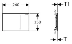 Geberit Sigma70 - Bedieningsplaat, Glas/zand Grijs 115.625.JL.1 -Geberit Winkel d3b4552c48443d0c5de133fa