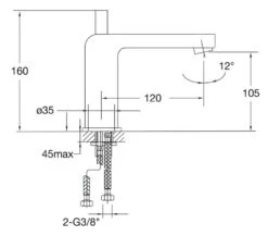 Steinberg 120 - Wastafelkraan, Chroom 120 1025 -Geberit Winkel ef4e2addde53ad68f759eb0e