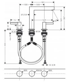 Hansgrohe Finoris - Wastafelkraan 160, 3-gats, Incl. Push-Open Afvoer, EcoSmart, Chroom 76034000 -Geberit Winkel fa687f9b7aeb65ad729ac9ff